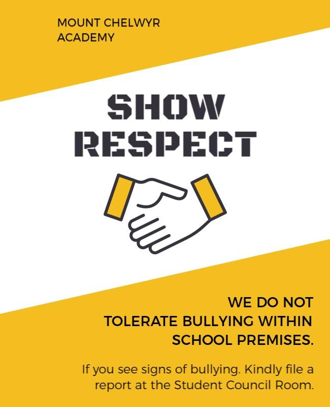 Anti Bullying Awareness School Flyer Template