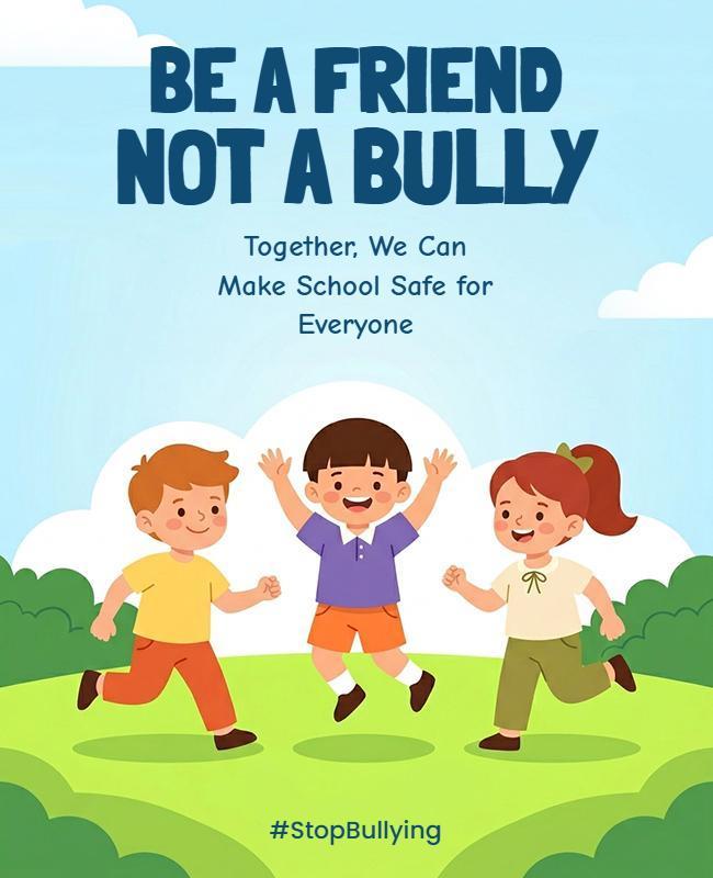 Anti-Bullying School Awareness Poster Template