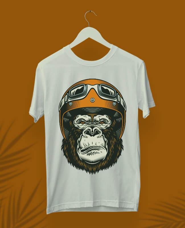 Antique Bronze Monkey T Shirt Flyer Template