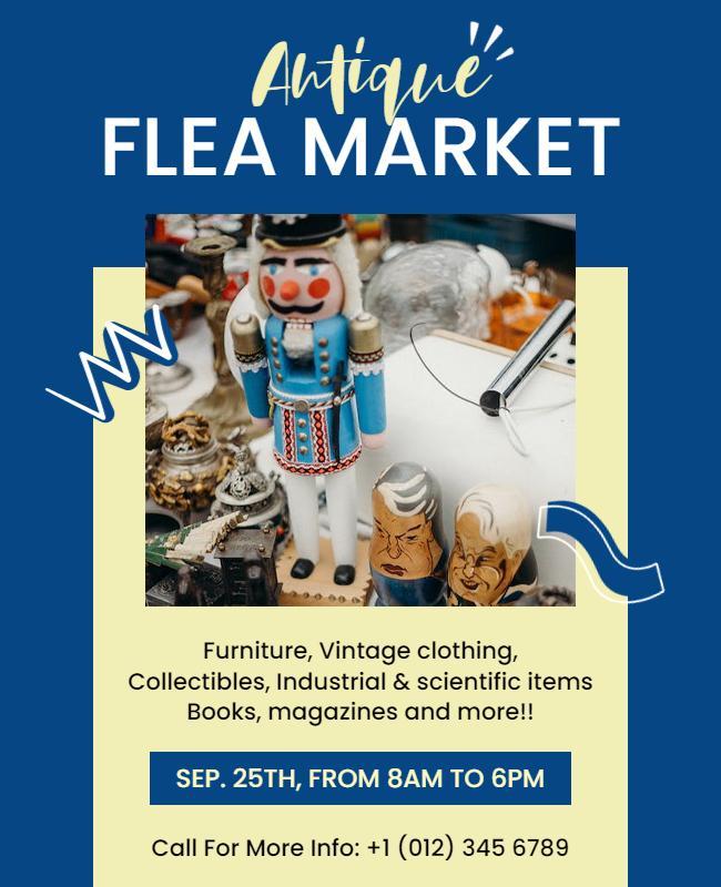 Antique Flea Market Event Flyer Template