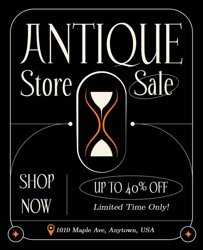 Antique Store Sale Promotion Flyer Template