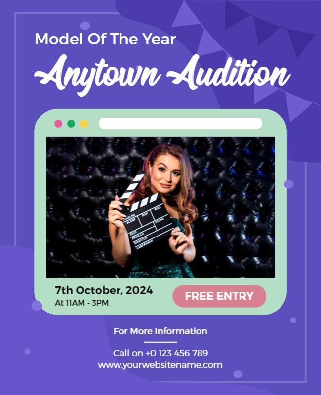 Anytown Auditions Flyer Template