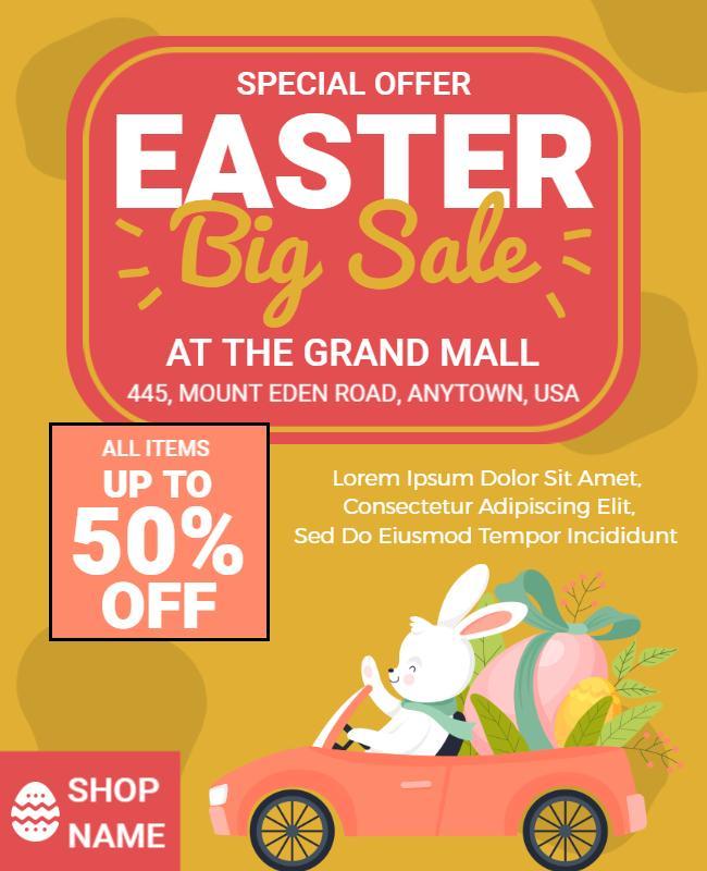 Anzac Easter Big Sale Flyer Template