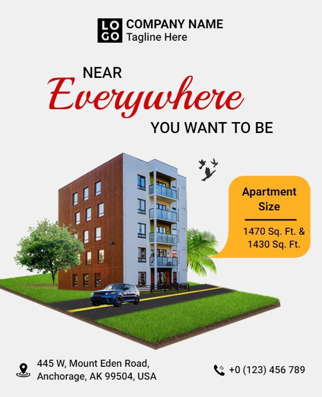 Apartment Rental Promotion Flyer Template