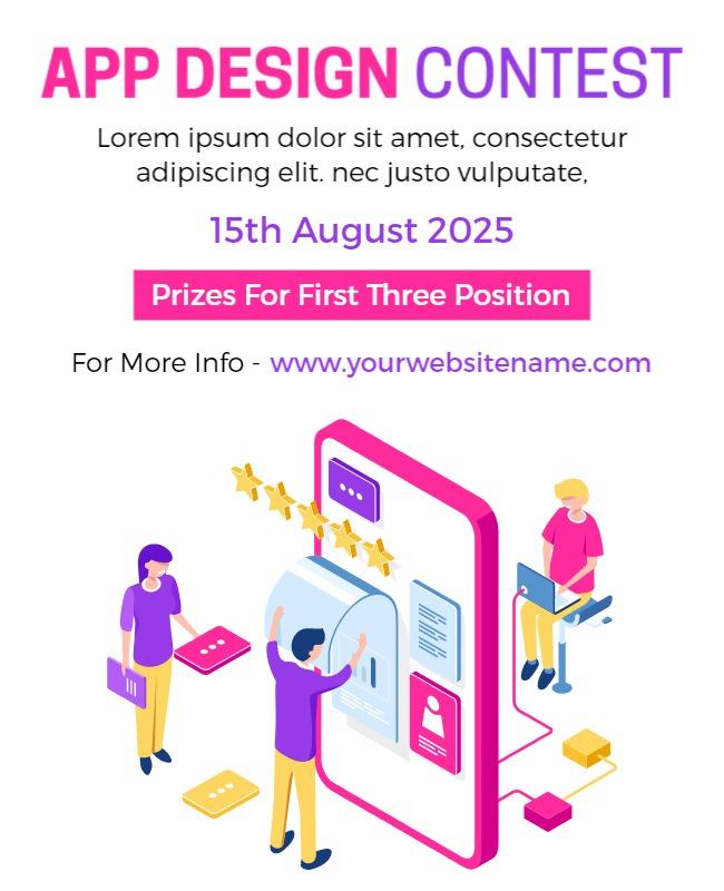 App Design Contest Flyer Template