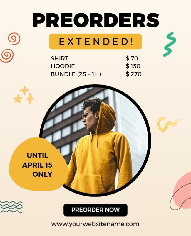 Apparel Preorder Extended Sale Flyer Template