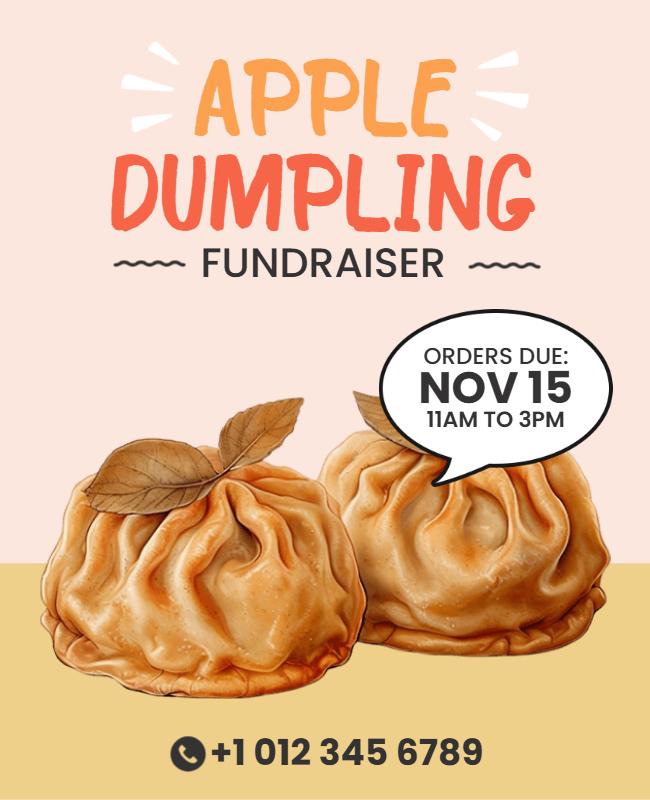 Apple Dumpling Fundraiser Event Flyer Template