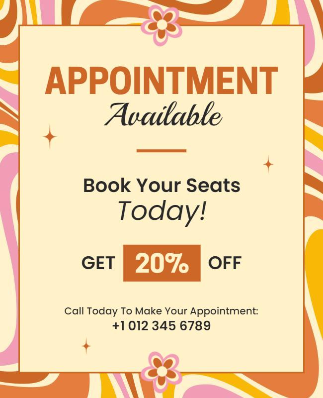 Appointment Booking Discount Promotion Flyer Template