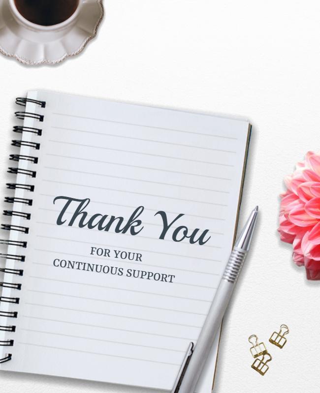 Appreciation Thank You Note Flyer Template