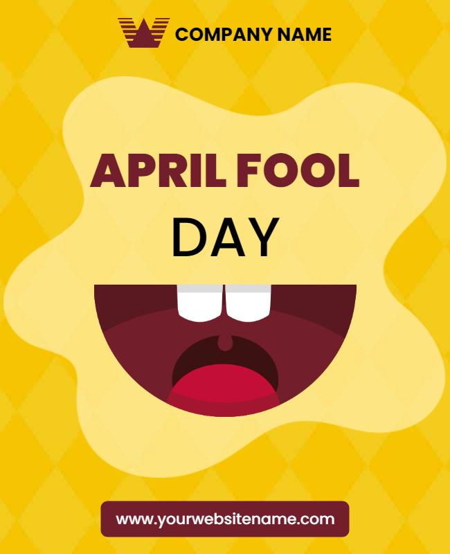 Cheerful Cartoonish April Fool's Day Fun Flyer Template