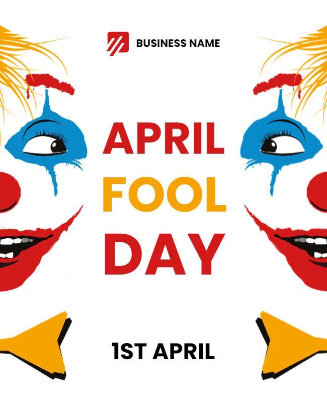 Playful Clown Theme for April Fool's Day Celebration Flyer Template