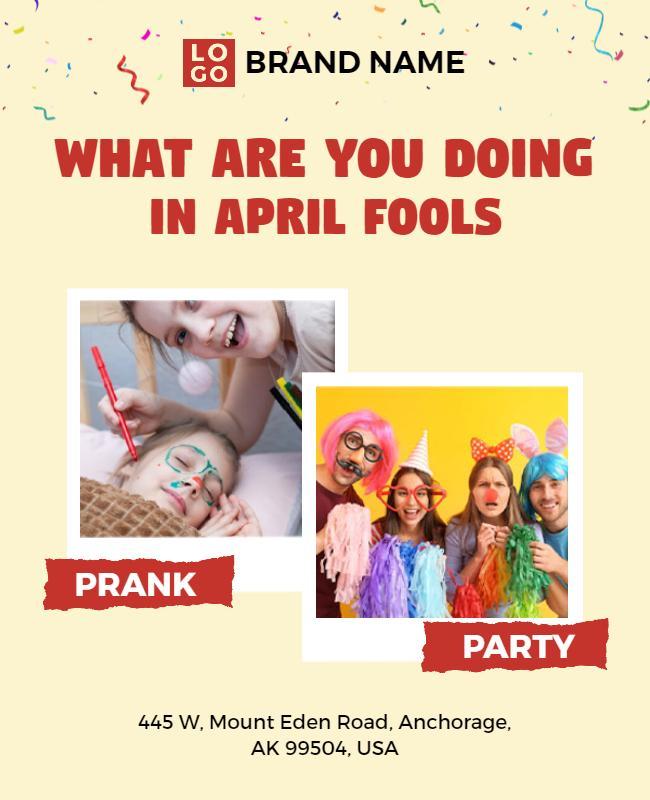 April Fools Prank and Party Celebration Flyer Template