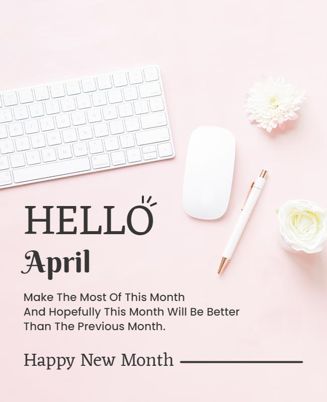 April Monthly Greeting Flyer Template