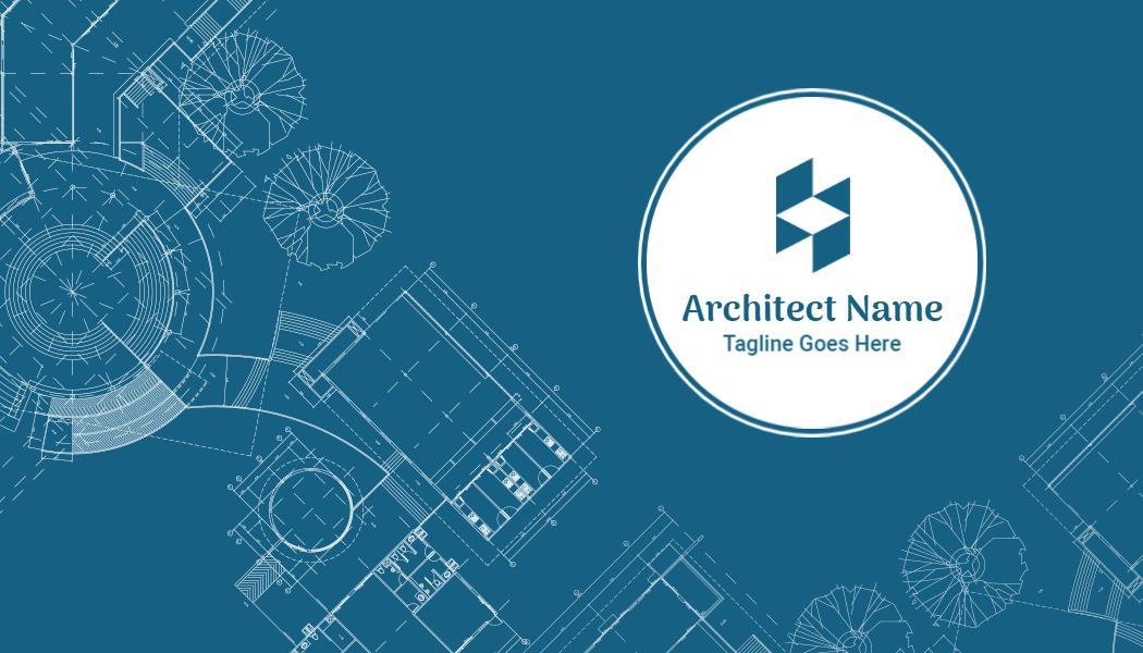 Architectural Blueprint Design for Professional Services Business Card Template