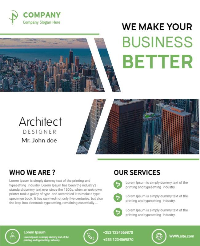 Architectural Design Services Business Flyer Template