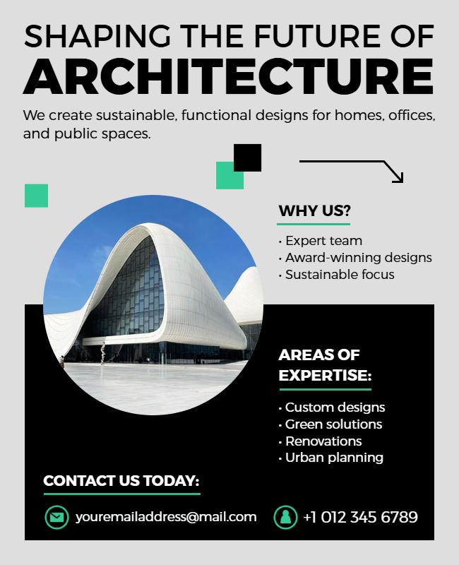 Architecture Company Portfolio Flyer Template