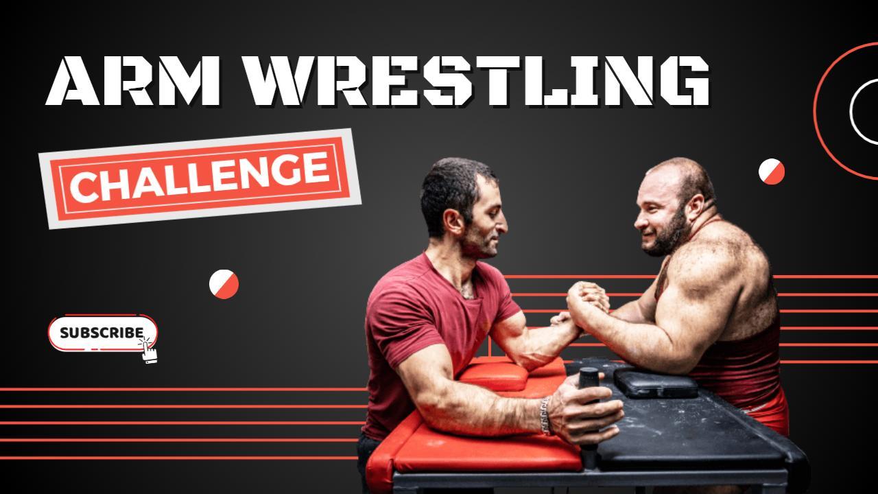 Arm Wrestling Challenge Sports YouTube Thumbnail Template
