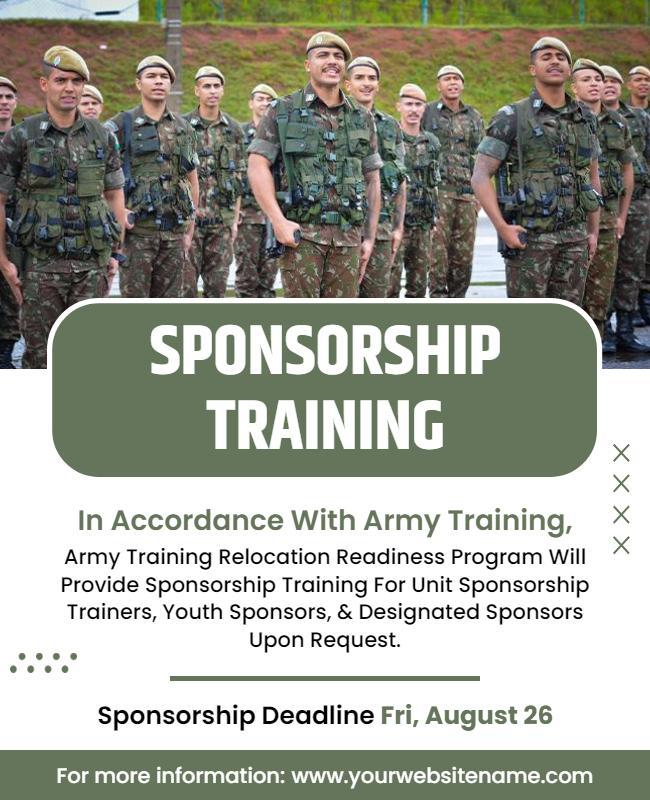 Army Sponsorship Training Program Flyer Template