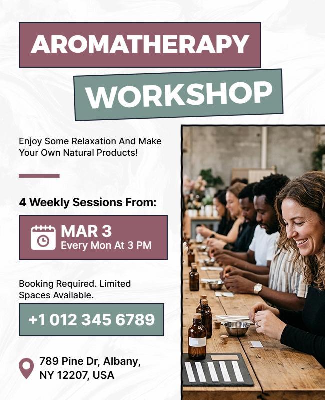 Aromatherapy Workshop Event Flyer Template