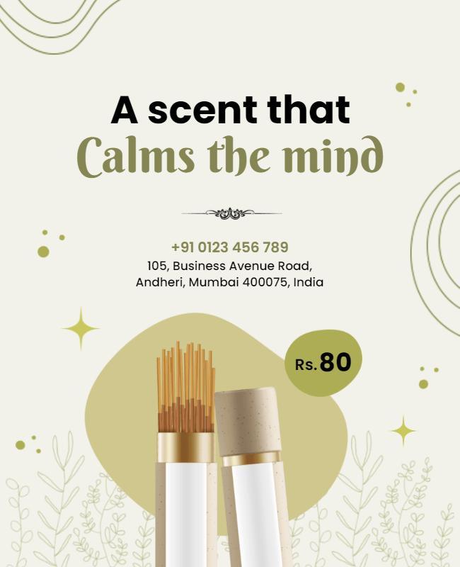 Aromatic Incense Stick Promotion Flyer Template