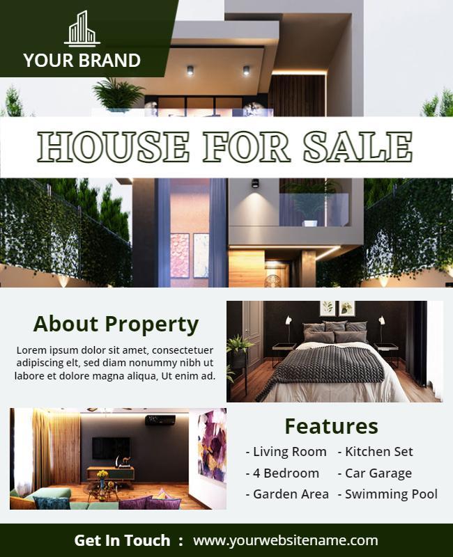 Arrowtown and Pine Tree House for Sale Flyer Template