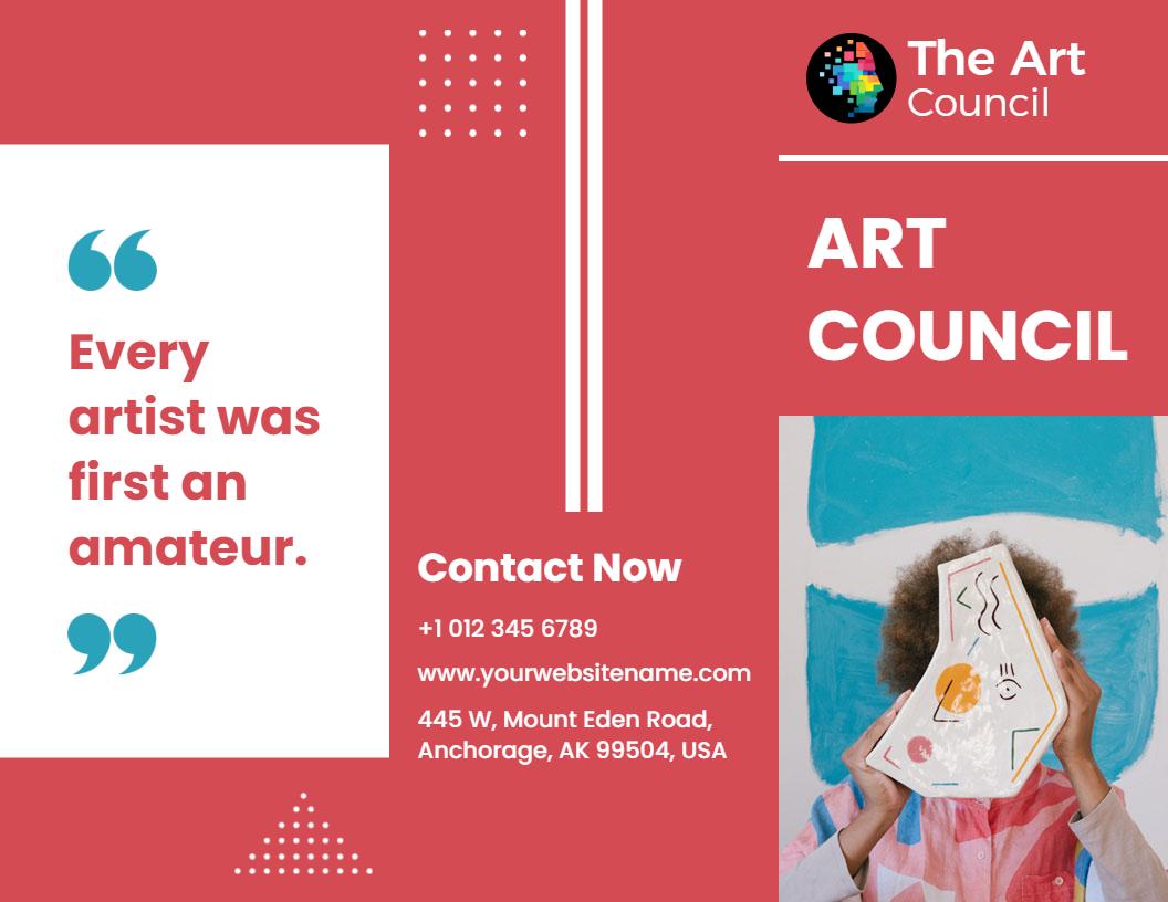 Art Council First Friday Community Event Brochure Template