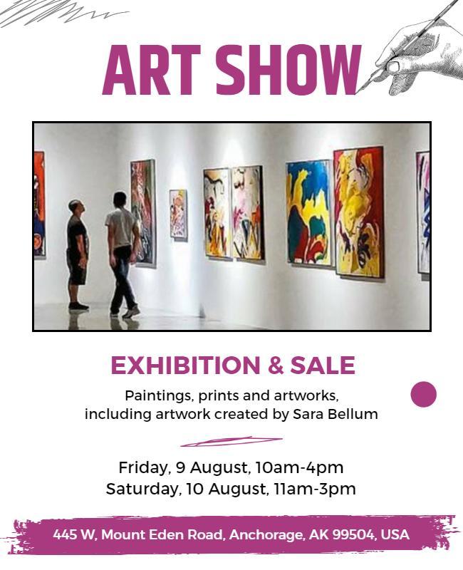 Art Exhibition and Sale Event Flyer Template