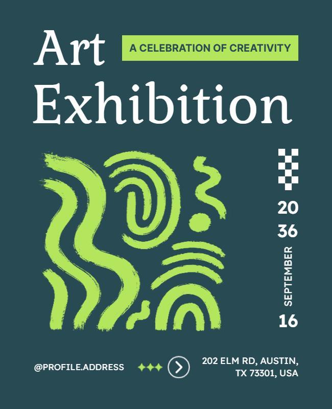 Art Exhibition Creativity Poster Template