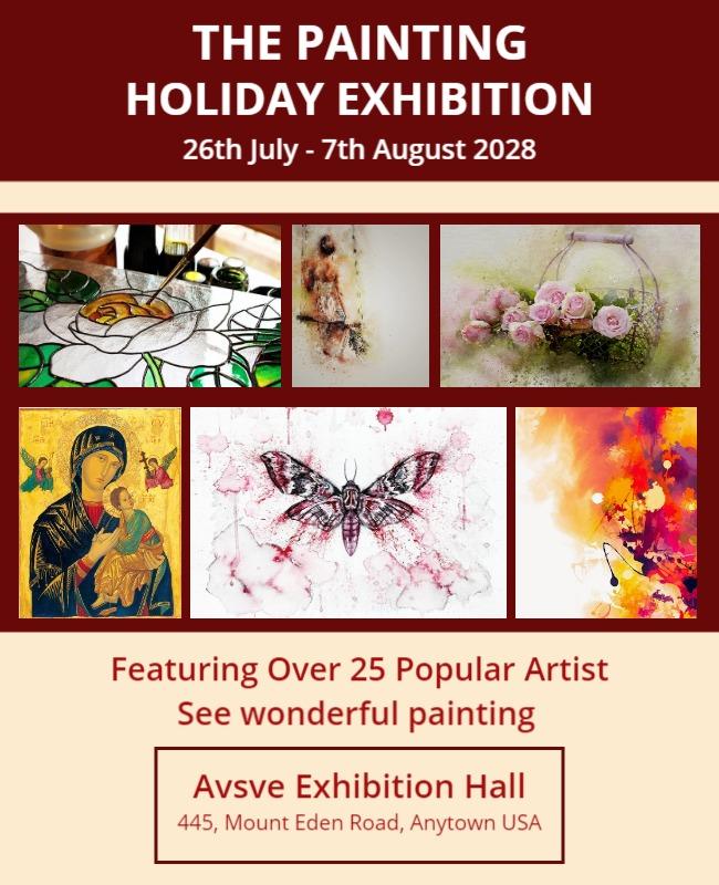 Art Exhibition Event Featuring Diverse Artists Flyer Template