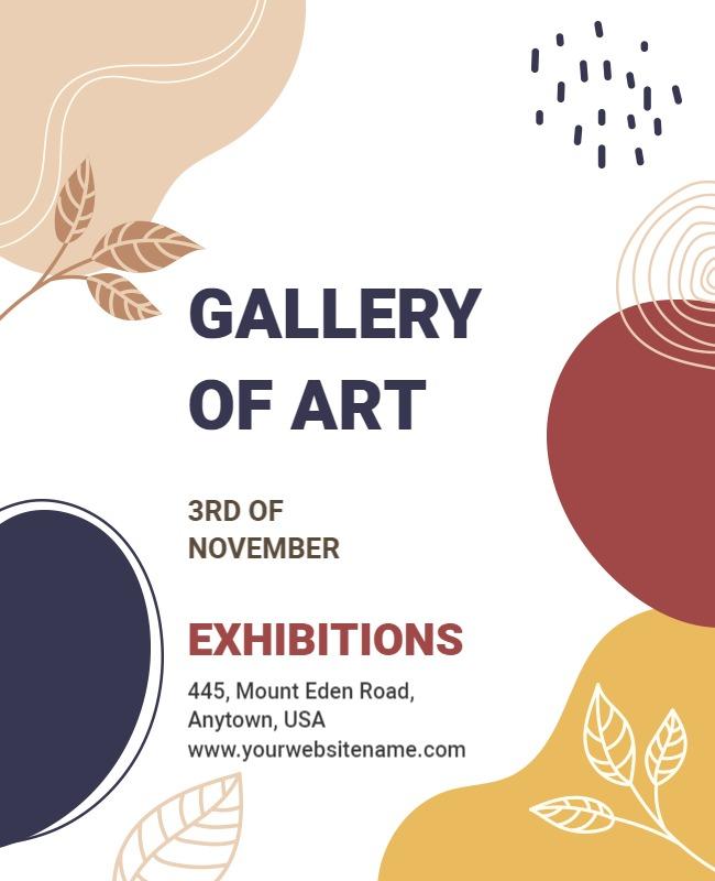 Art Exhibition Event Flyer with Abstract Design Template