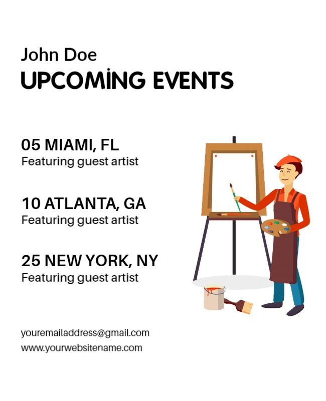 Art Exhibition Tour Featuring Guest Artist Flyer Template