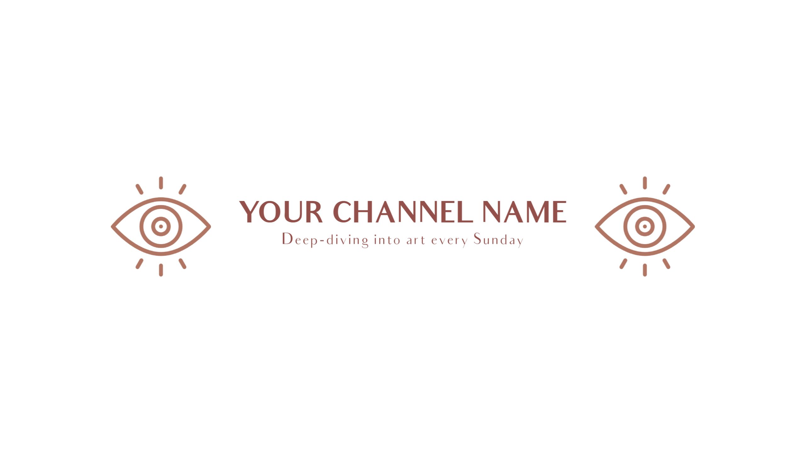 Art Exploration Theme with Eye Motifs YouTube Banner Template