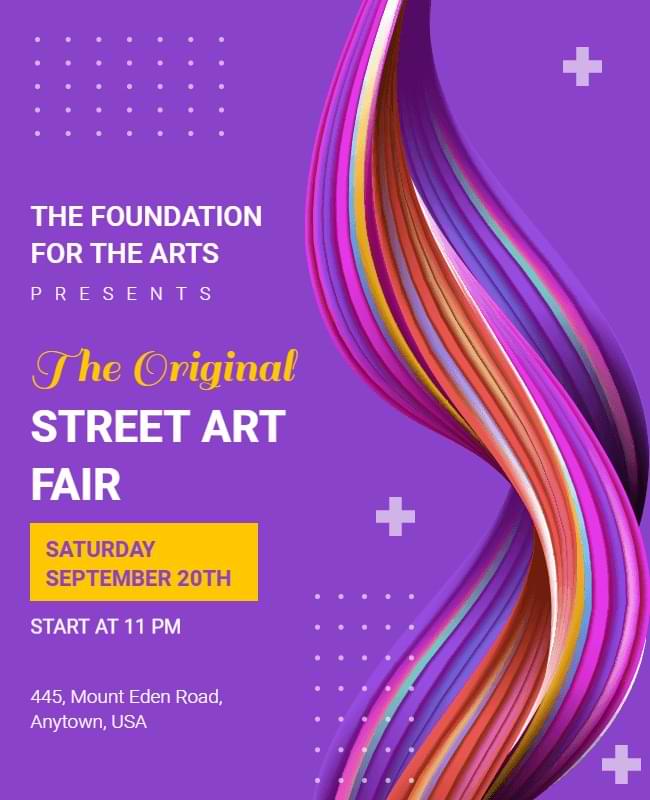 Art Fair Abstract Flyer Template