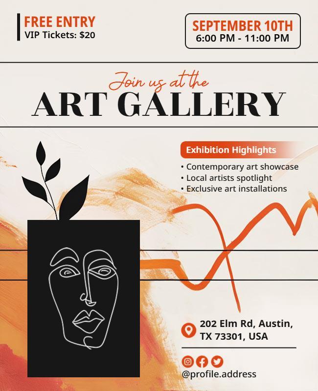 Art Gallery Exhibition Event Flyer Template