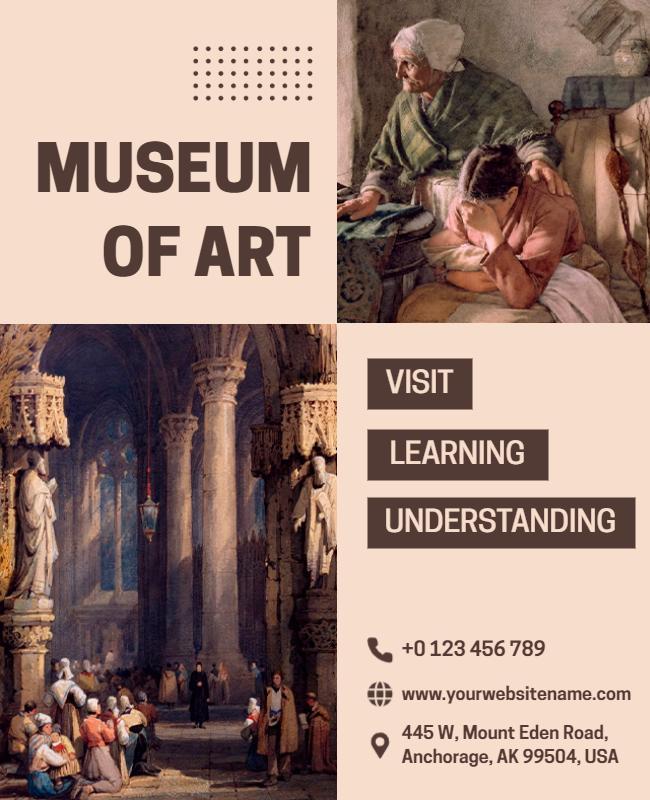 Art Museum Exhibition Visit Flyer Template