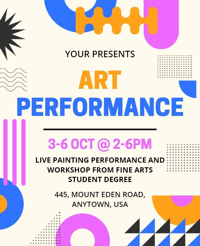 Art Performance and Workshop Event Flyer Template