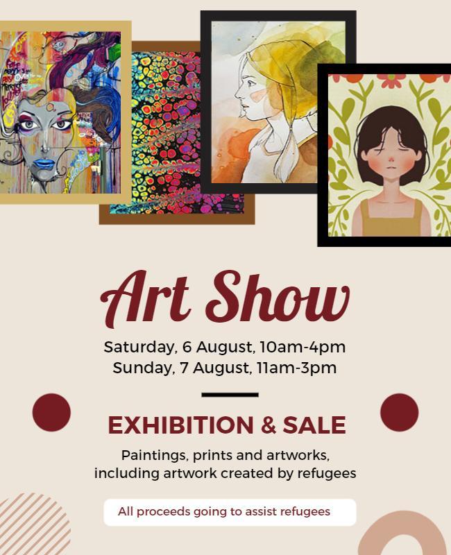 Art Show Exhibition and Sale Flyer Template