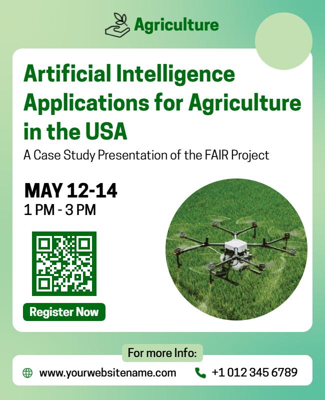 Artificial Intelligence in Agriculture Case Study Flyer Template