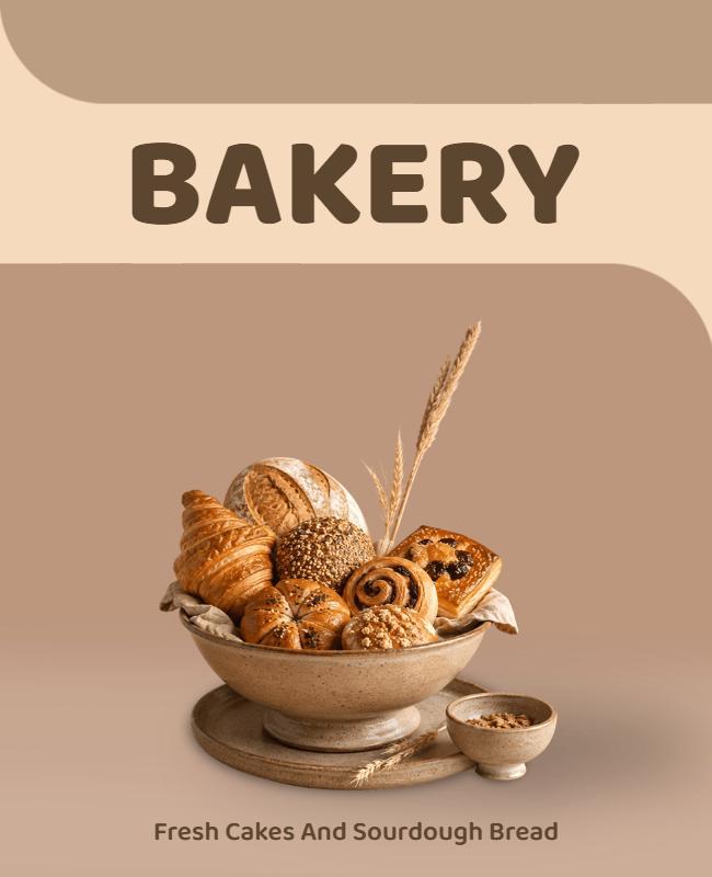 Artisan Bakery Fresh Bread Display Poster Template