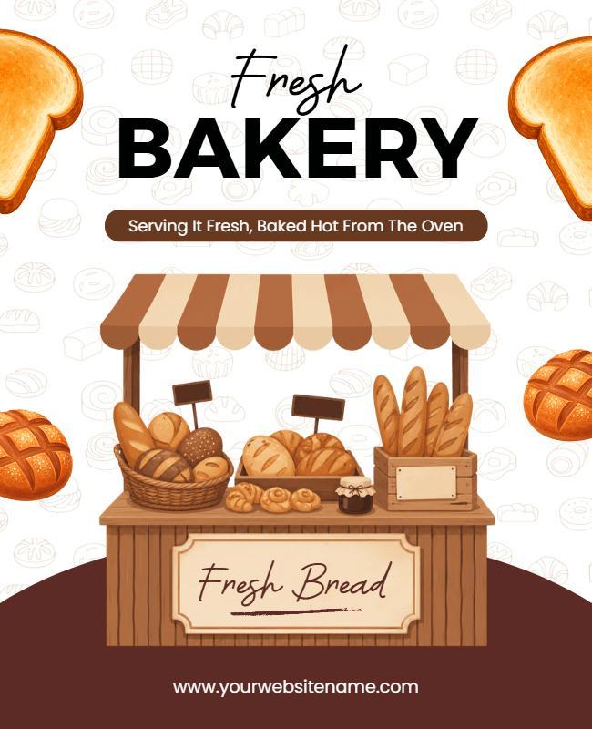 Artisan Fresh Bakery Promotion Poster Template