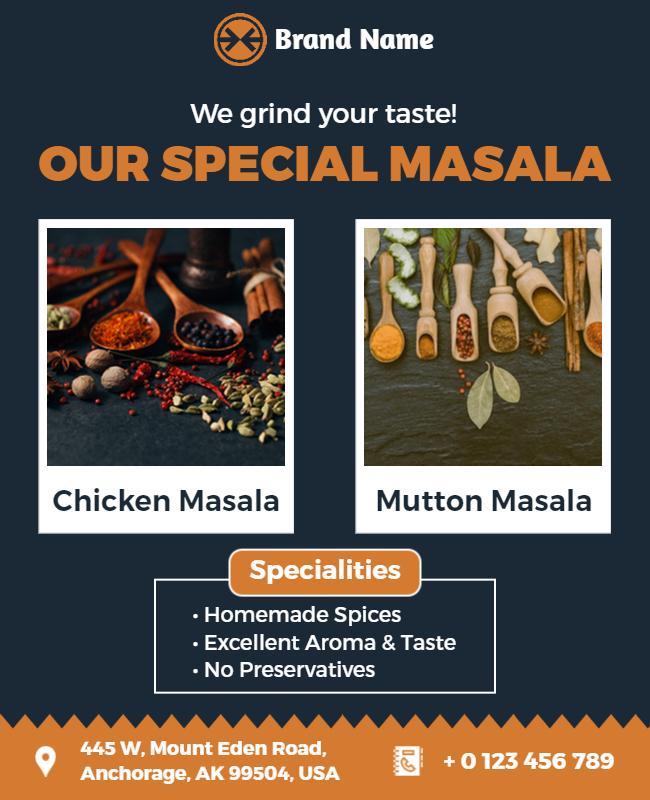 Artisan Spice Blends Promotional Flyer Template