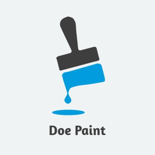 Artistic Brush and Paint Drop Representing Quality Painting Logo Template