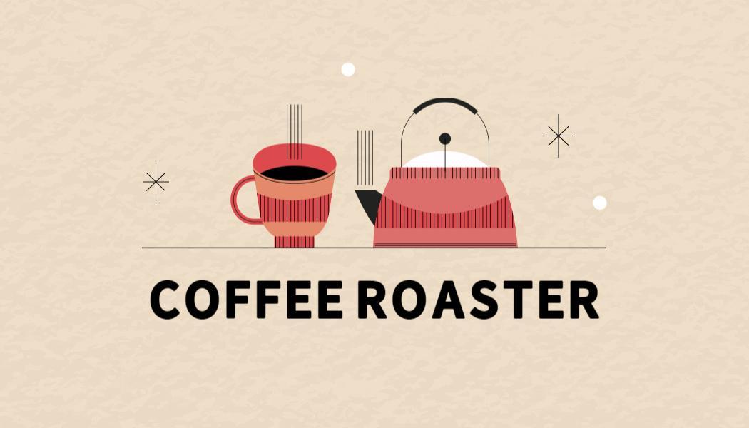 Artistic Coffee Themed Minimalist Visiting Card Template