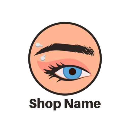 Artistic Eye Design Showcasing Piercing Beauty Logo Template