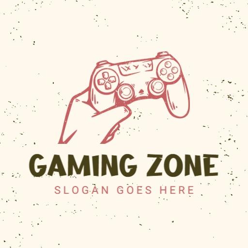 Artistic Hand Holding Game Controller in Gaming Zone Logo Template