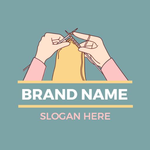 Artistic Hands Creating Beautiful Handicraft Items Logo Template