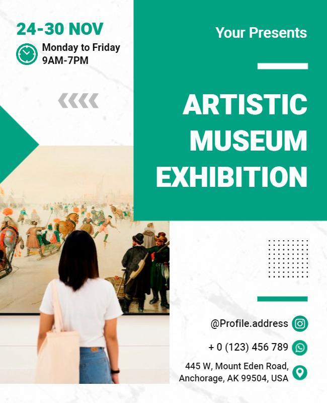 Artistic Museum Exhibition Event Flyer Template