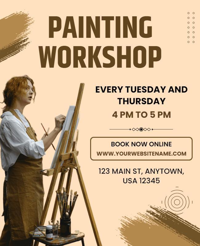 Artistic Painting Workshop Event Flyer Template