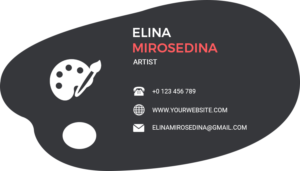 Artistic Palette Design for Creative Artist Business Card Template