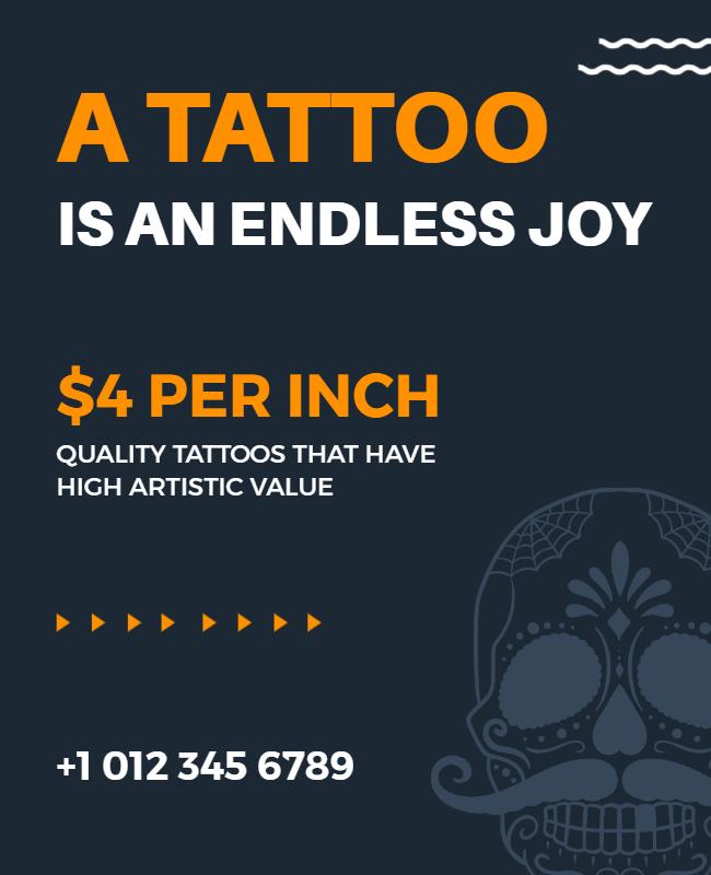 Artistic Tattoo Promotion Flyer Template